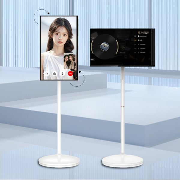 21.5 Inch Portable TV Tablet with 1080p Full-HD Smart Touch Screen and Built-In Battery Mobile TV on Wheels