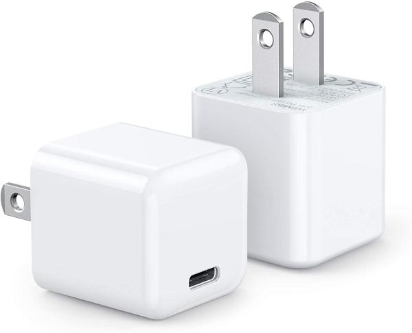 IPhone 12 PD 3.0 Type C Fast Charger Durable Compact 20 Watt USB C Power Adapter