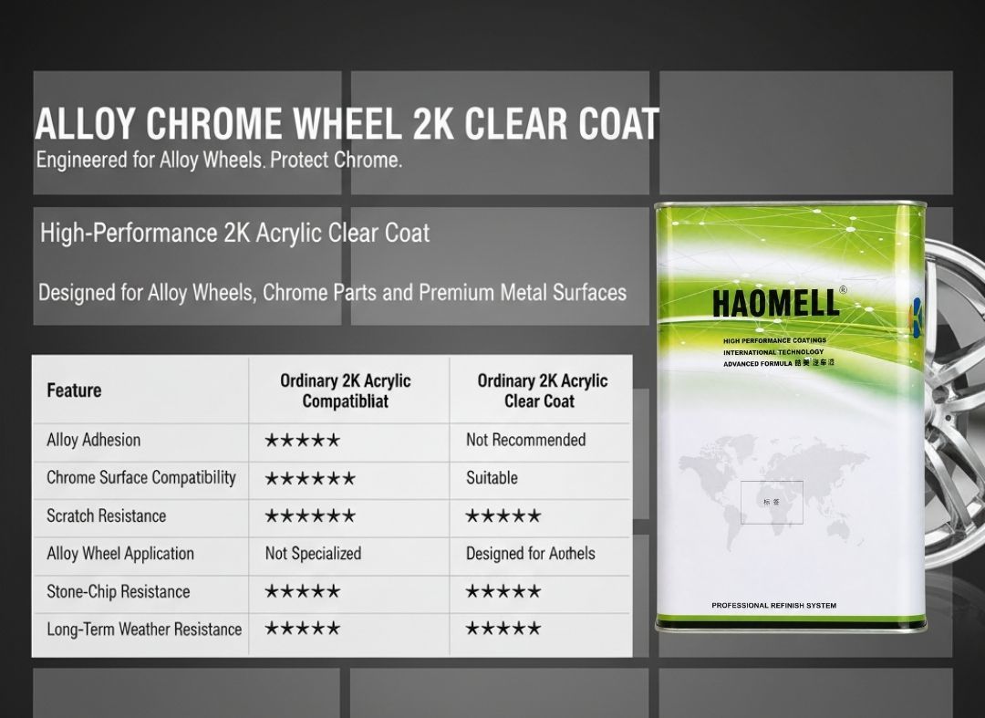 Gate 2K Alloy Wheel & Chrome Clear Coat | High Adhesion Mirror Gloss Scratch-Resistant Acrylic Clearcoat, 5L