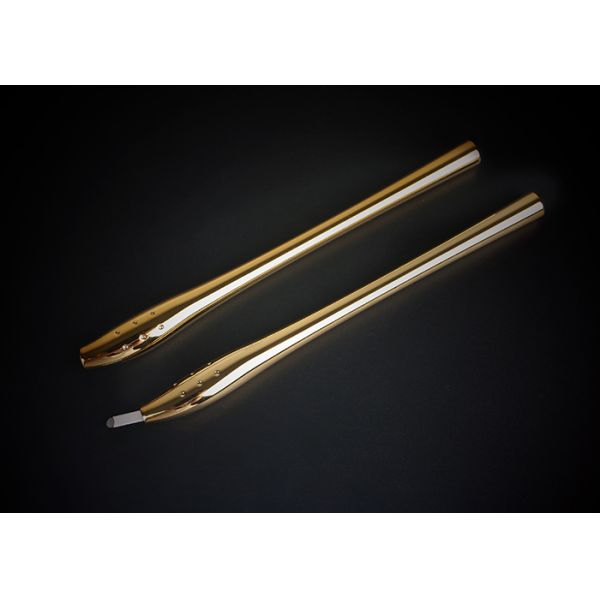 0.2mm Needle Manual Tattoo Pen , EO Gas Sterilized Golden Microblading Pen