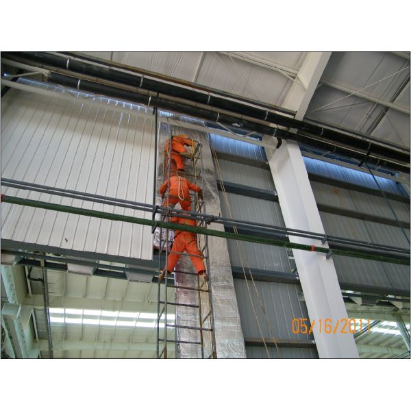 PVC Window Alkyd Painting Q345 Steel Frame Buildings 110mm Dia.
