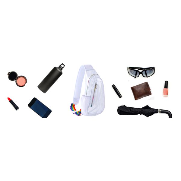 Clear Sling Bag, Stadium Approved Clear Bag, Transparent Chest Daypack for Hiking, Stadium or Concerts