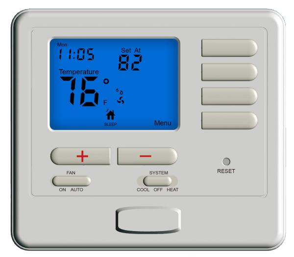 Termostato programável de sete dias para o sistema de condicionamento de ar