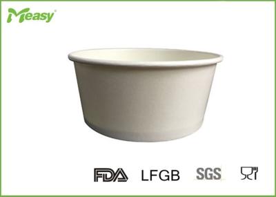 White Blank  colorful eco friendly disposable bowls For Food / Snack / Hot Soup And Ice Cream