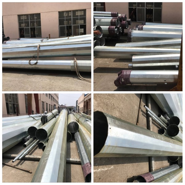 Q235/Q345 Стальной силовой столб 3м-15м Конусообразный круглый 2,5-20мм Сварка