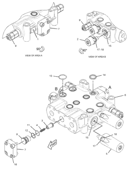330F Excavator Spare Parts 1588159 Housing Valve Control CE SGS Approved