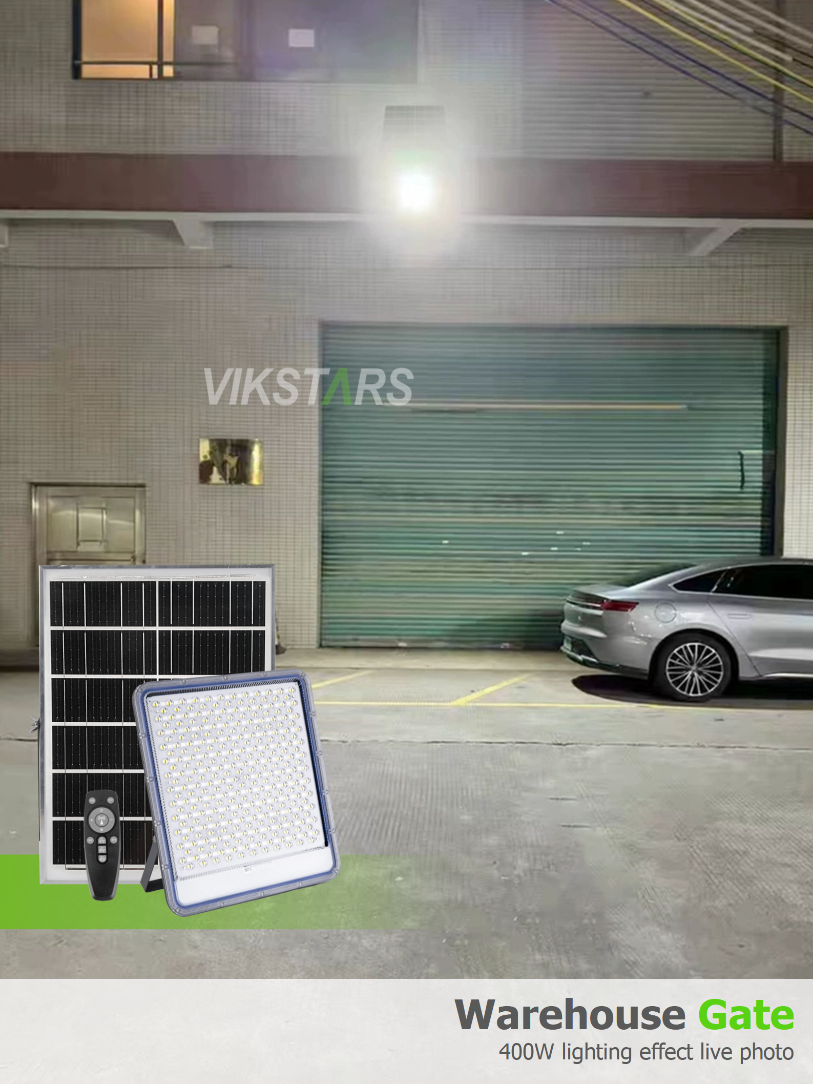 Aluminum Solar Flood Lights 100w 200w 300w 400w For Yard Villages Warehouse IP66 Waterproof