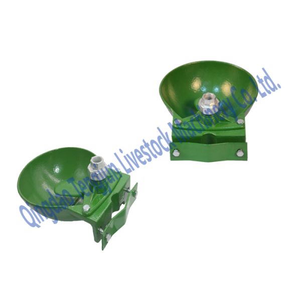 Green Cattle Water Feeder 2 Holes Design Wall Or Tubes Mounting