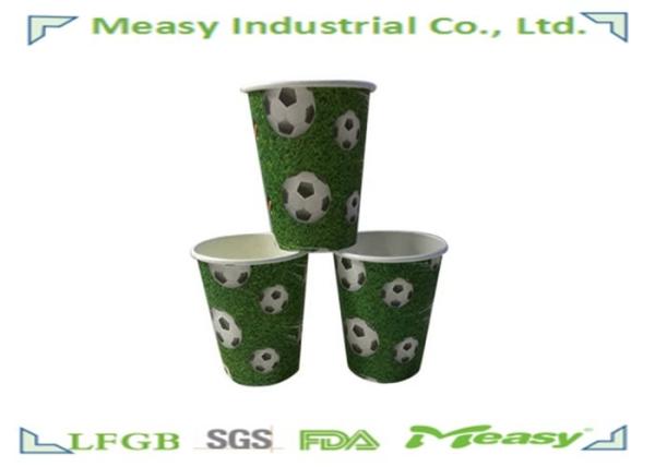 7.5OZ Disposable Paper Cup For Hot Drinking With Soccer Printed