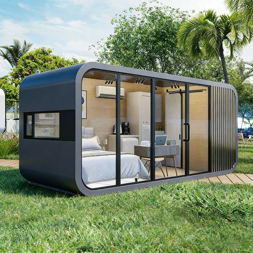 Modern Luxury Space Capsule Sleep Pod Outdoor Steel Container Haus for House Use Apple Cabin Mobile Office