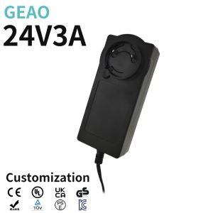 Adaptateur / Alimentation Interchangeable 24V 3A Noir ABS+PC