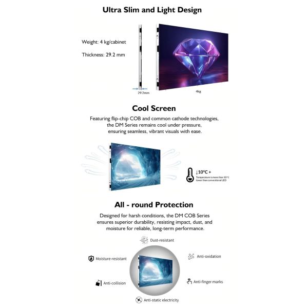 P0.93 LED Screen COB LED Display Indoor Fixed Led Screen