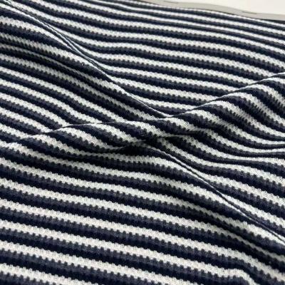 Polyester de coton Jacquard Jersey Tissu tricoté Waffle Matériau textile pour la maison 59%C 37%P 4%SP C14-058