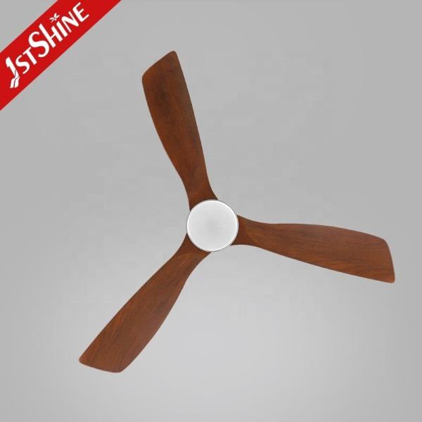 Home Office 1stshine Ventilador de teto de lâmina de madeira maciça com economia de energia AC e luzes LED