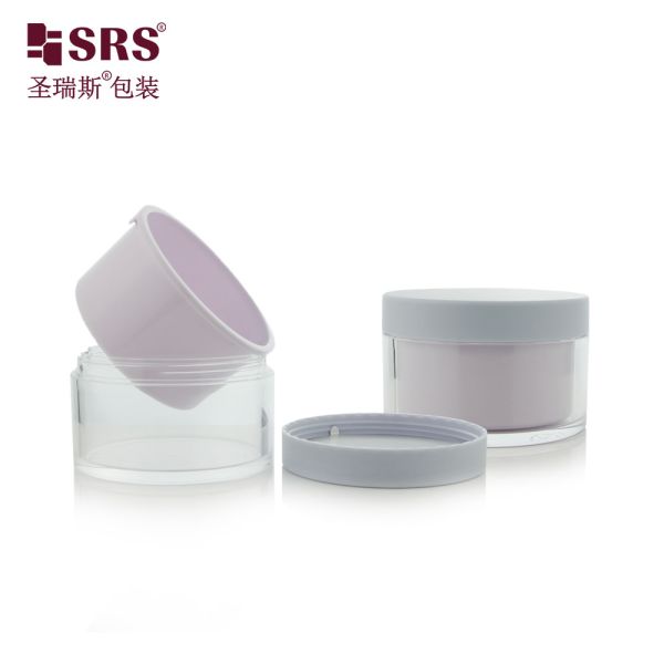 Unique Round Plastic Cosmetic Packaging Containers 50ml 100ml 240ml Empty Containers For Body Scrub Jar