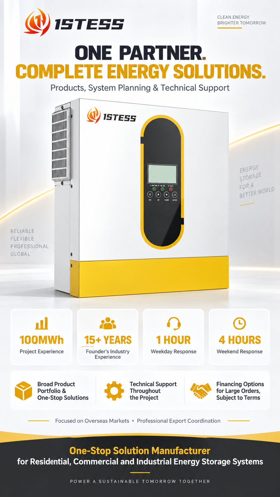 1stess EMT Series 3.6kW–11kW Off-Grid Solar Inverter with MPPT and Dual Outputs