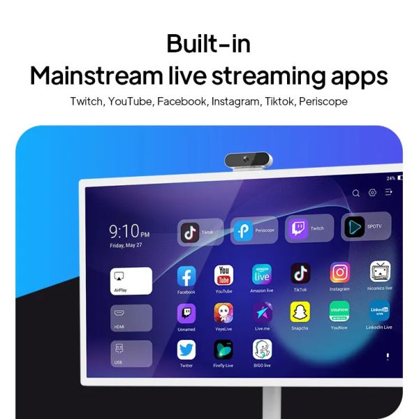 24 дюйма Incell HD Touch Screen Stand By Me Планшет Платформа для прямой трансляции