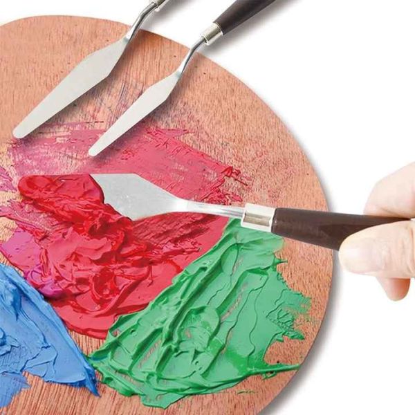 5 Piece Stainless Steel Artist Palette Knife Set For Oil Acrylic Paint Cake Decorating