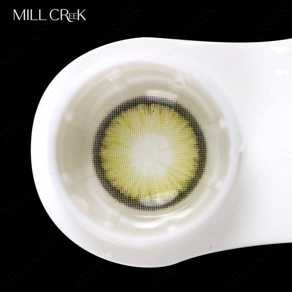 Контактные линзы KSSEYE ежегодные зеленые для Брауна наблюдают 0 сил 14.5mm