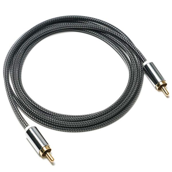 RCA Splendid черный нейлоновый вязаный корпус из алюминиевого сплава OD6.0 для звуковой панели HiFi роскошный автомобильный звук 1,5 м