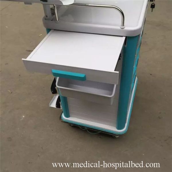Ручная медицинская тележка аварии для клиники с доской ABS пластичной верхней