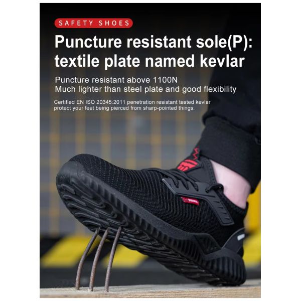 Zapatos de pie de acero para hombres, zapatos de seguridad de estilo deportivo para hombres