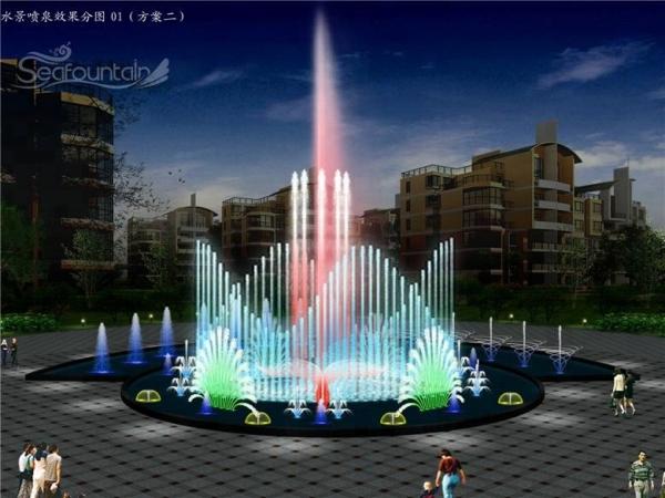 Urban Construction Floating Musical Fountain outdoor