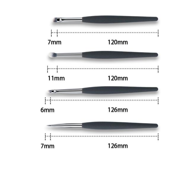 7 Pieces Luxury Travel Makeup Brush Set Easy Grip Durable Plastic Handle