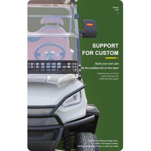 Off Road Club Car with Rear Hub Motor 6 Passenger 5KW Electric Hunting Golf Cart