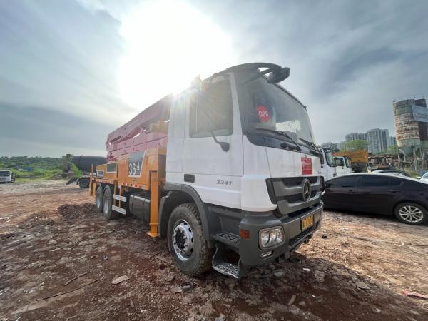 36m Pusmeister camião de bomba de concreto móvel com 3 secções de arremesso em estado usado remodelado