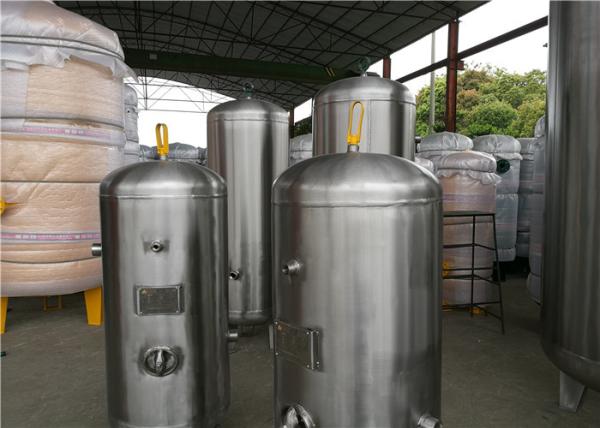 ASME Standard Stainless Steel Air Receiver Tank With Relief Valve High Volume