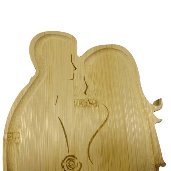 Tabuleiro de corte de bambu de forma criativa Perfeito presente de casamento para entusiastas da comida