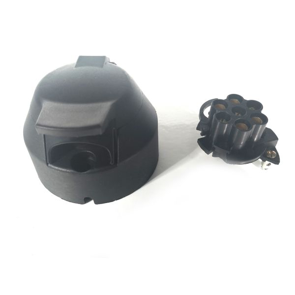 Commercial Round Trailer Light Plug Chassis Mount Polyamide Brass Material