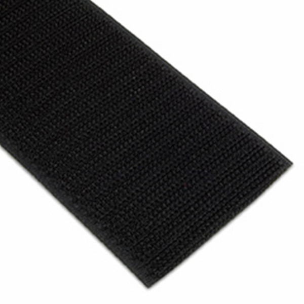 Black Nylon Sew On Hook and Loop Tape Straps With Heat Resistant , heavy duty