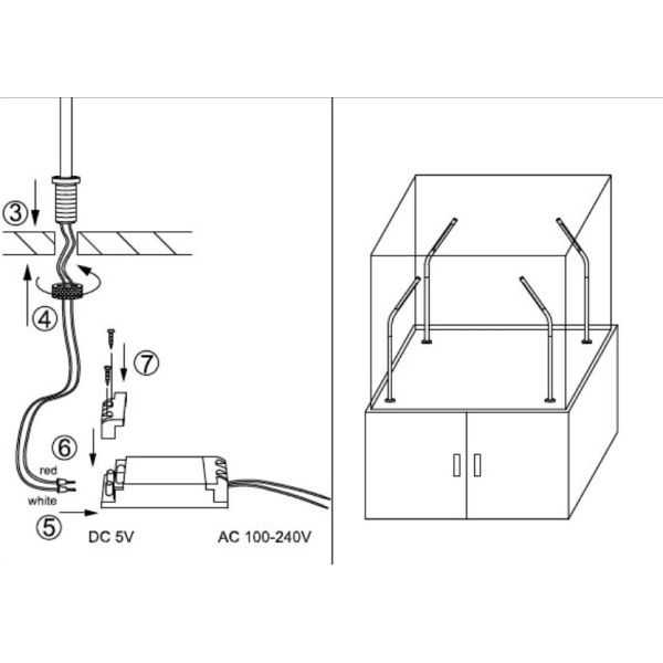 High Lumen 3W LED Cabinet Light for Jewelry Store 100/200/290mm Height Customizable