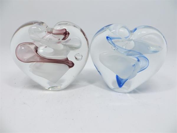 Glass paperweight,  glass ball,  glass heart, hand made glass, home decorative glass, art glass, glass color ball