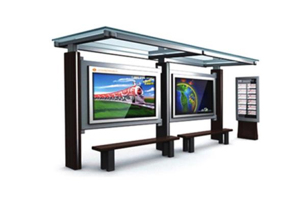 201 / 304 / 316 Stainless Steel Bus Stop Shelter Advertising Screen 1500*3500mm