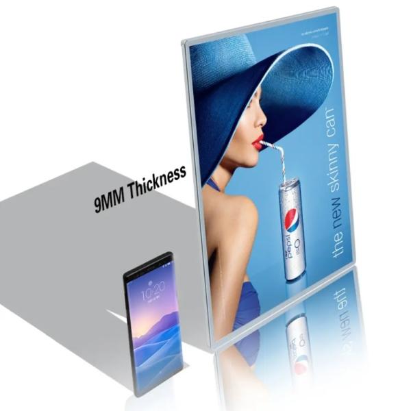 Ultra-Thin Aluminum Poster Frame Snap Glass Advertising Light Box