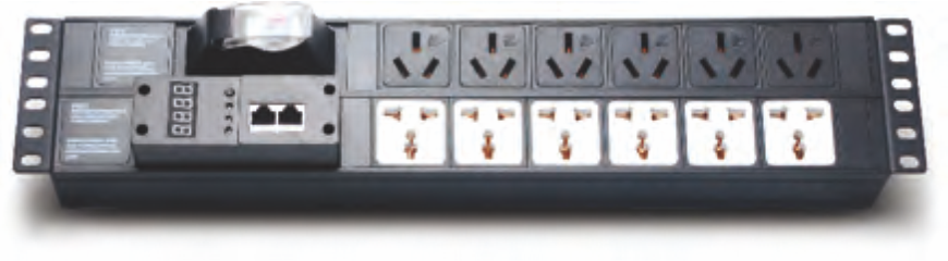 16A 250VAC Rack PDU with Master Overload Protector and Surge Protective Device for Server Cabinets