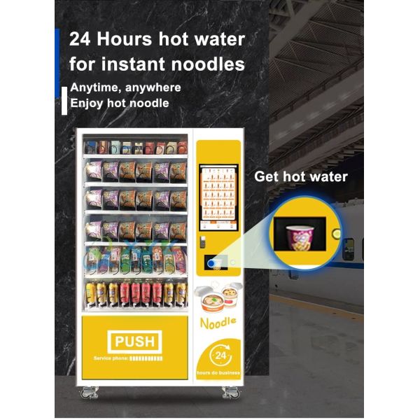 Snack Drinks Combo Disposable Cup Instant Ramen Noodle Vending Machine With Hot Water