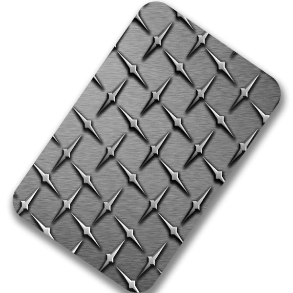 316 Stamped Finish Decorative Checkered Stainless Steel Sheet 1mm thick ASTM
