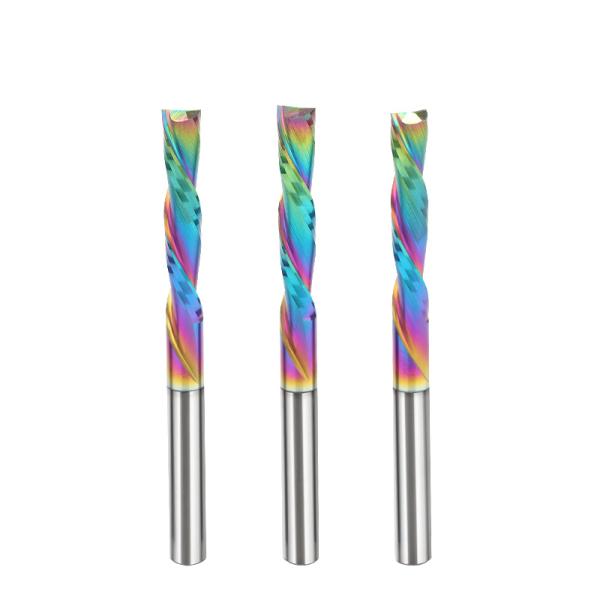 3/8 1/4 1/2 Inch Shank 2F Down Cut Spiral Router Bit for Wood 4mm 6mm Carbide Endmill Two Flute 2 Flute Down Cut End Mill