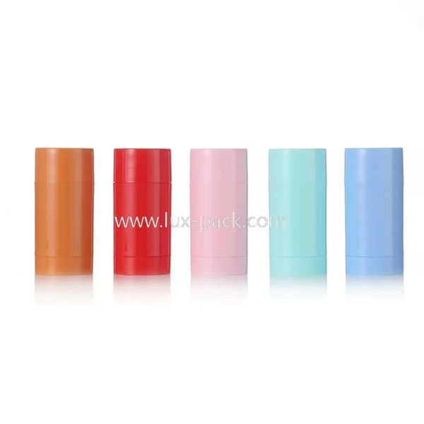 Colorful Cylinder Shape 15g 30g 50g 75g 100g Plastic Deodorant Balm Stick Accept Customization