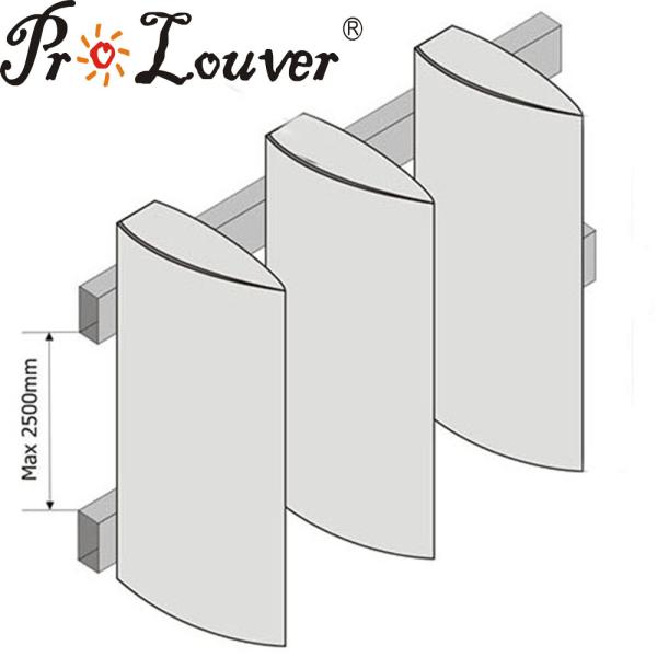 High Quality Aluminum Aerobrise Louver with Customized Size Required