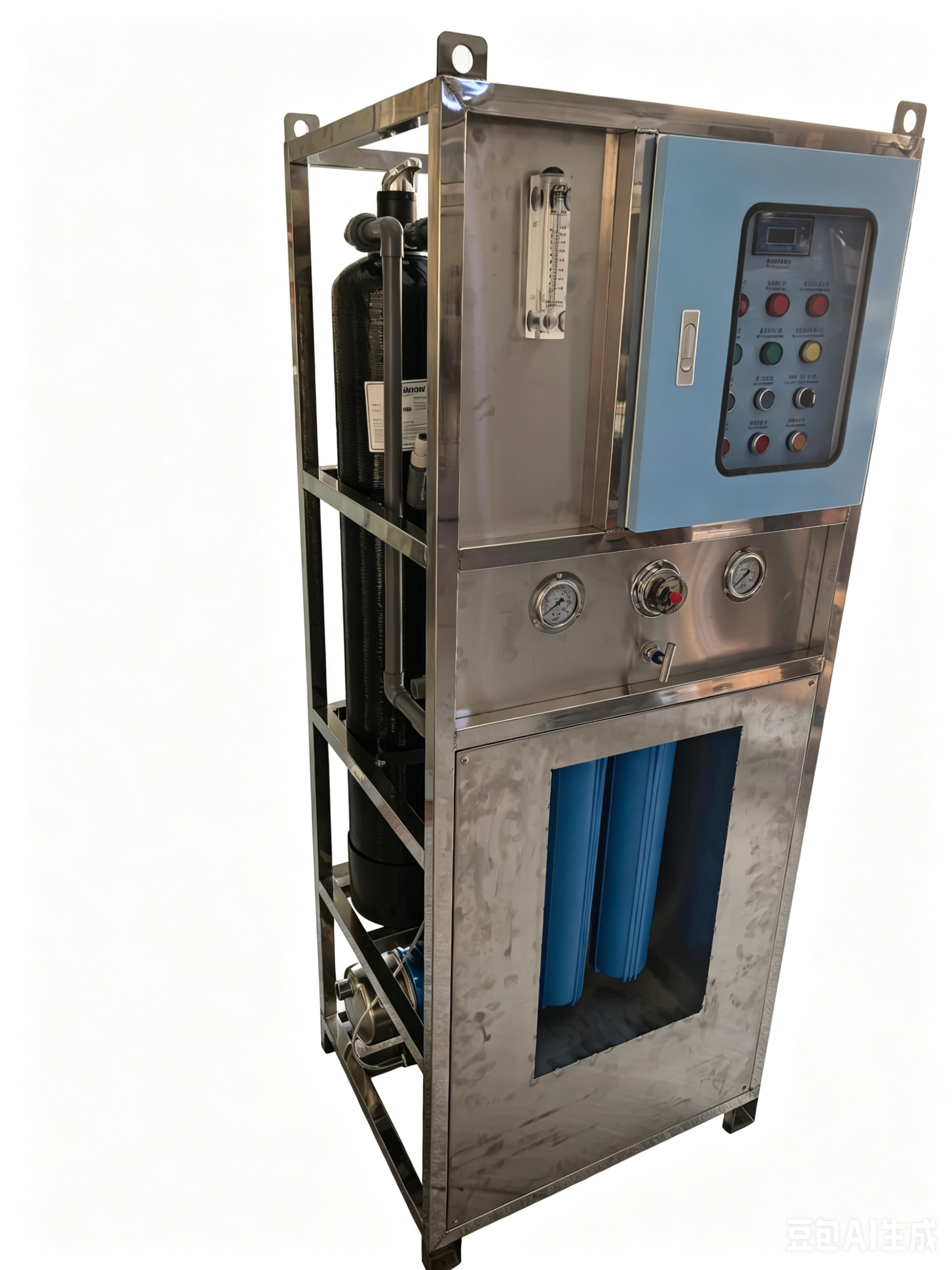 Fully Automatic Compact Reverse Osmosis Desalination Equipment with 1 Ton/Hour Freshwater Production for Small Oil Tankers