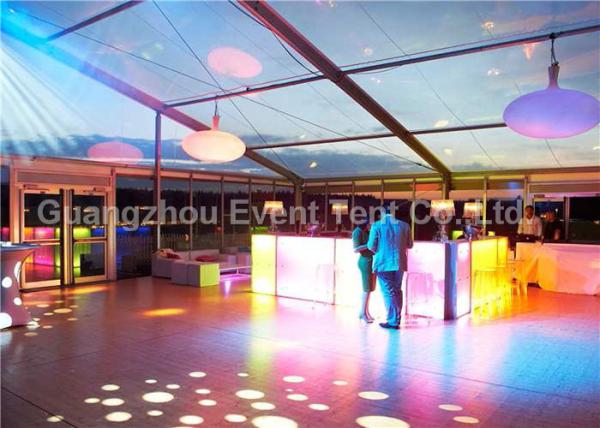 Strong Frame Heavy Duty Tents For Camping , Clear Roof Wedding Tent With 200 Person Seat