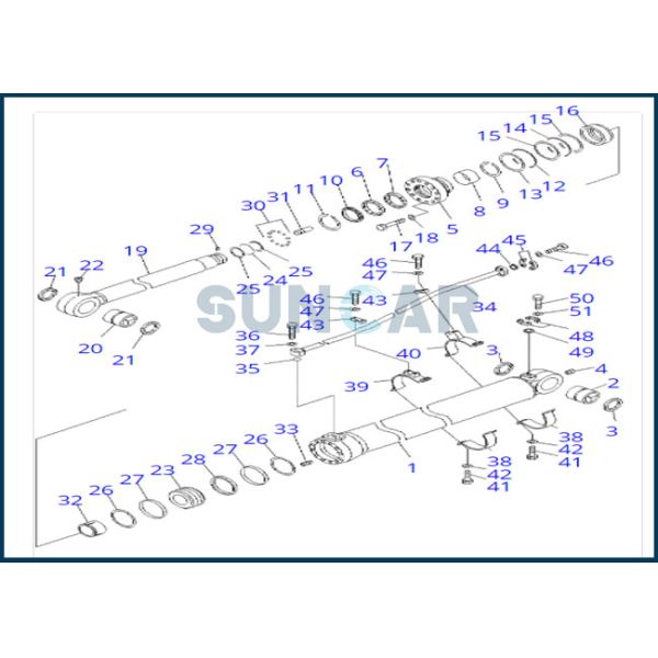 707-99-68470 7079968470 Excavator Arm Cylinder Service Kit For PC800-8E0 KOMATSU