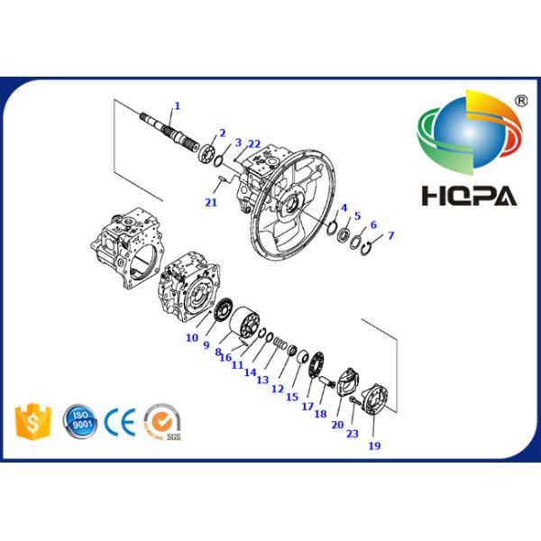 708-2G-00024KT 708-2G-00024 Hydraulic Main Pump Seal Kit For Komatsu PC300-7
