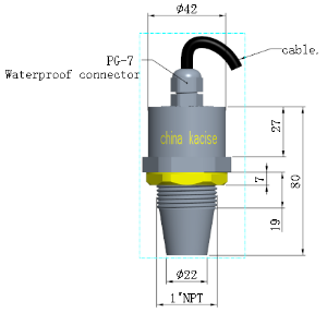 Ультразвуковой зонд датчика низкой мощности ровного датчика PVDF 3.3V воды KUS600