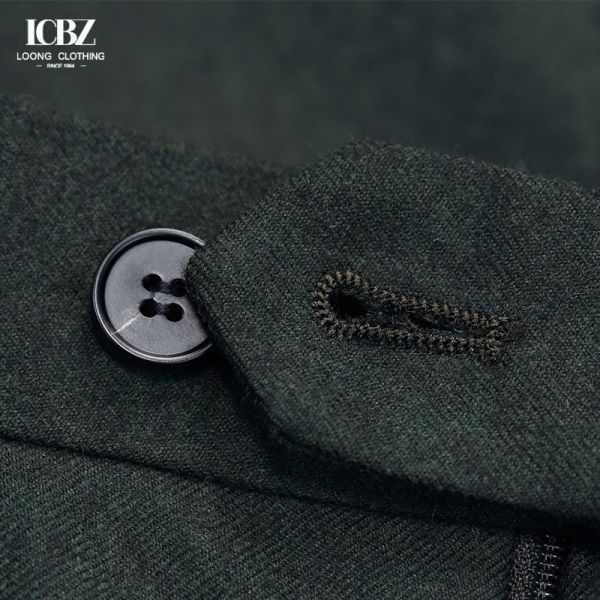 Черно-синяя ткань резьба трудовой брюки брюки для мужчин 70% шерсти расширяемый хлопок спандекс